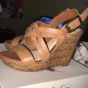 Jessica Simpson Tan Wedges